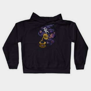 Vintage Space Music Vinyl Astronaut Kids Hoodie